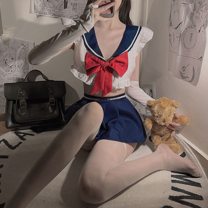 Sexy Sailor Lingerie Costume for Women - Navy Style School