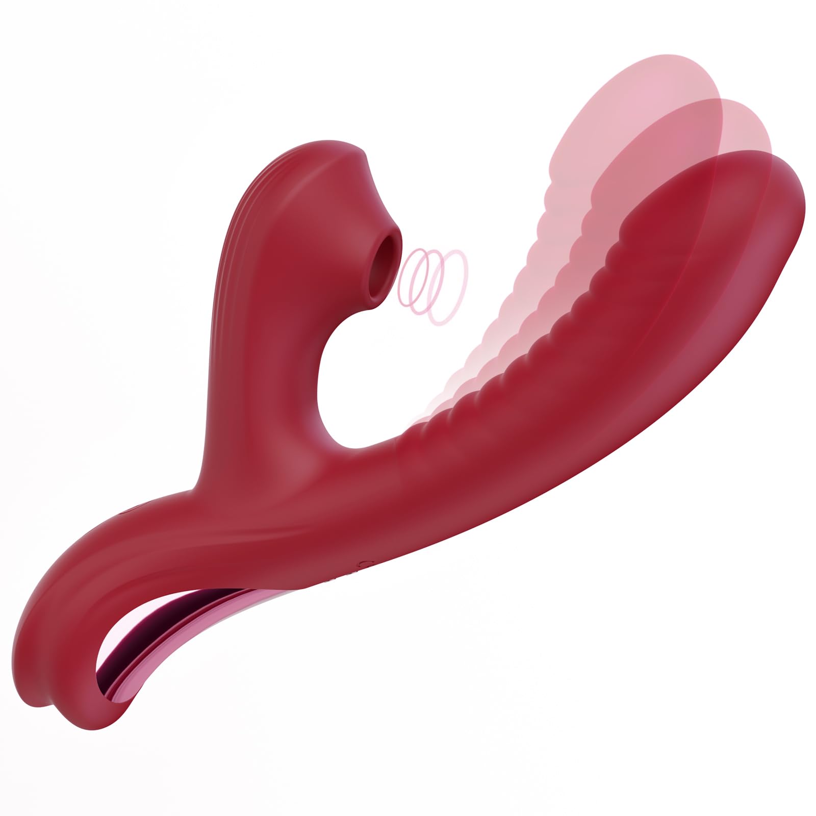 Tracy's Dog Come-Hither Rabbit Sucking Vibrator for Clitoral G Spot Stimulation, Adult Sex Toys for Women Couple, Vibrating Finger Massager with 3 Suction and 10 Vibration & Come-Hither Modes (Beta)