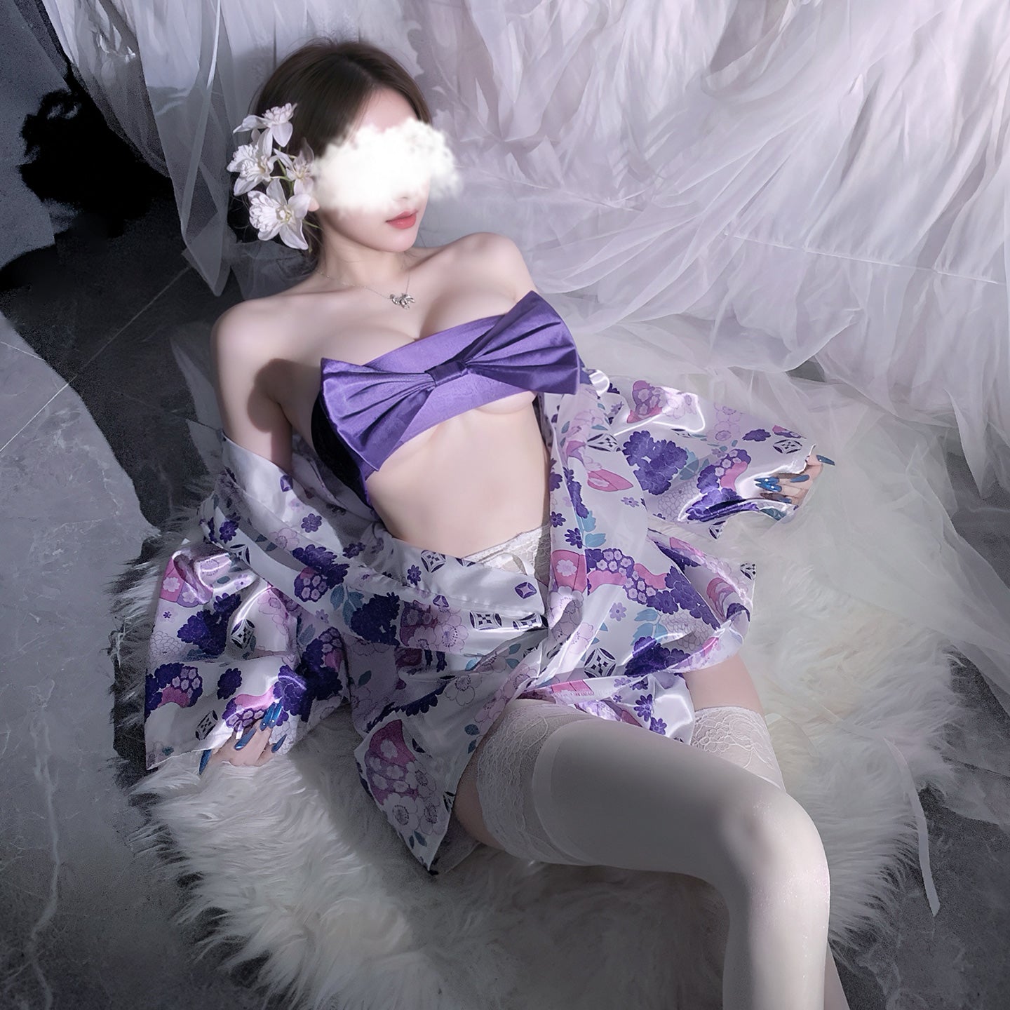 Japanese Inspired Sexy Kimono Mini Dress, Elegant & Sexy Kimono Lingerie Set - Soft Silk Feel