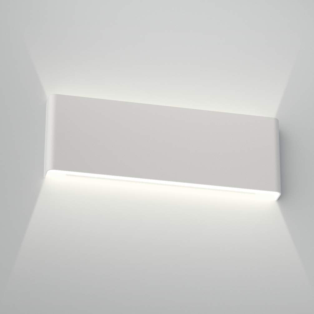 Aipsun 15.8in Matte Black Modern Vanity Light Up and Down LED Vanity Light for Bathroom Wall Lighting Fixtures (Warm Light 3000K)