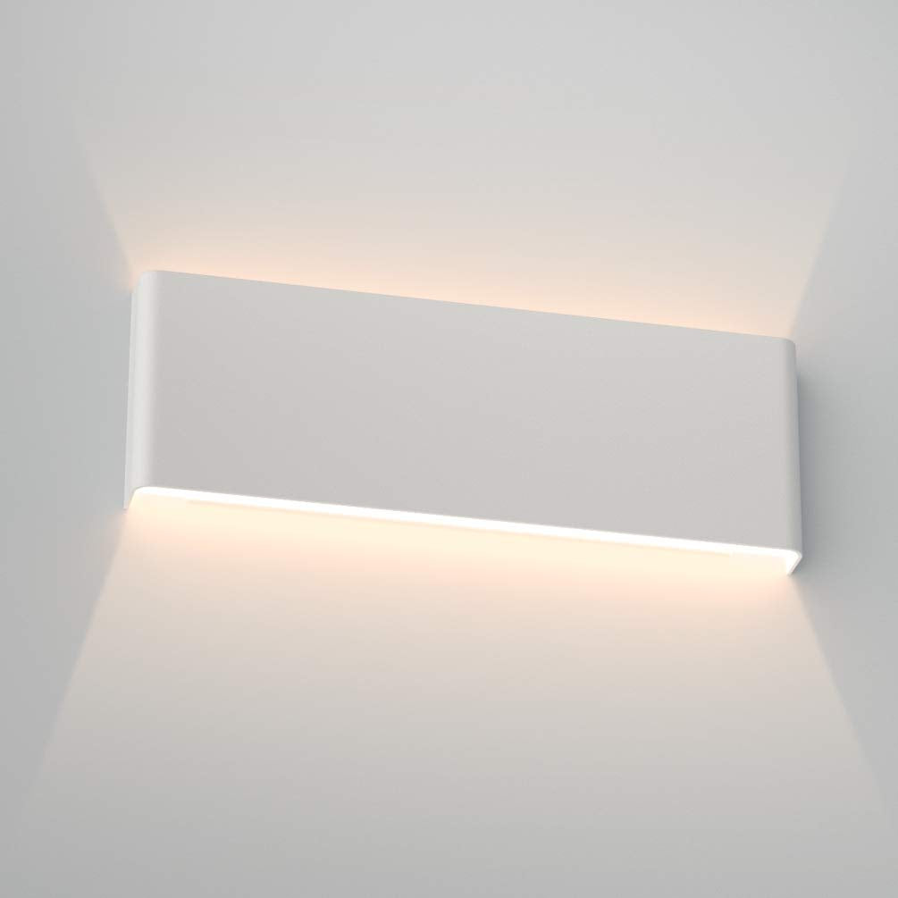 Aipsun 15.8in Matte Black Modern Vanity Light Up and Down LED Vanity Light for Bathroom Wall Lighting Fixtures (Warm Light 3000K)