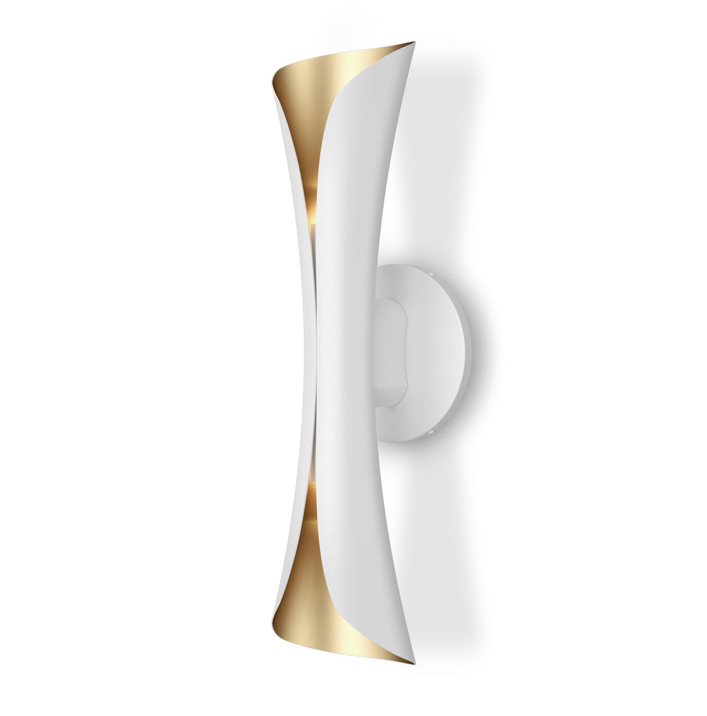 Tubicen Wall Sconce Black and Gold Dimmable Mid Century Modern Up and Down Sconce Lights Indoor Hardwired 15.7" H Wall Lamps for Bedroom Living Room Home Theater