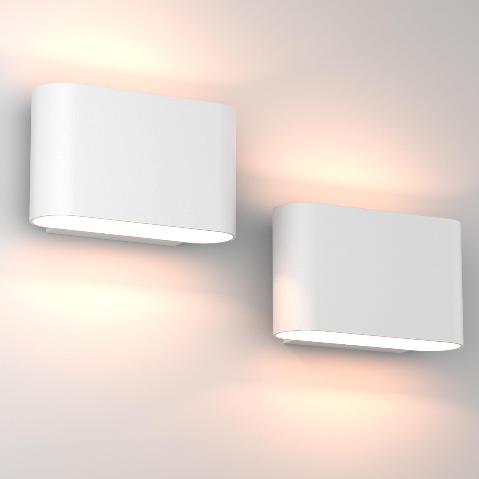 Aipsun Black Modern LED Wall Sconces Set of 2 Indoor Wall Lights Hardwired Up and Down Wall Mount Light for Living Room Bedroom Hallway Corridor Conservatory Warm White 3000K(with G9 Bulbs)