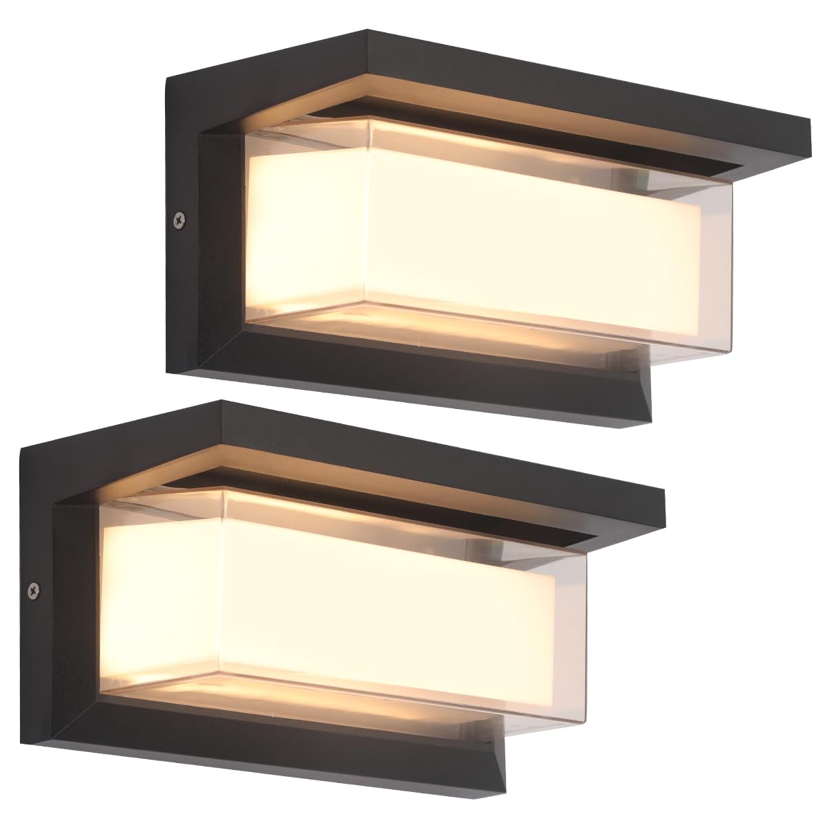 24W Outdoor Porch Light 3 Color Temperature Dimming LED Exterior Modern Wall Light IP65 Outdoor Wall Light Led Wall Mount for Garage Backyard Garden Matte Black 1 Pack