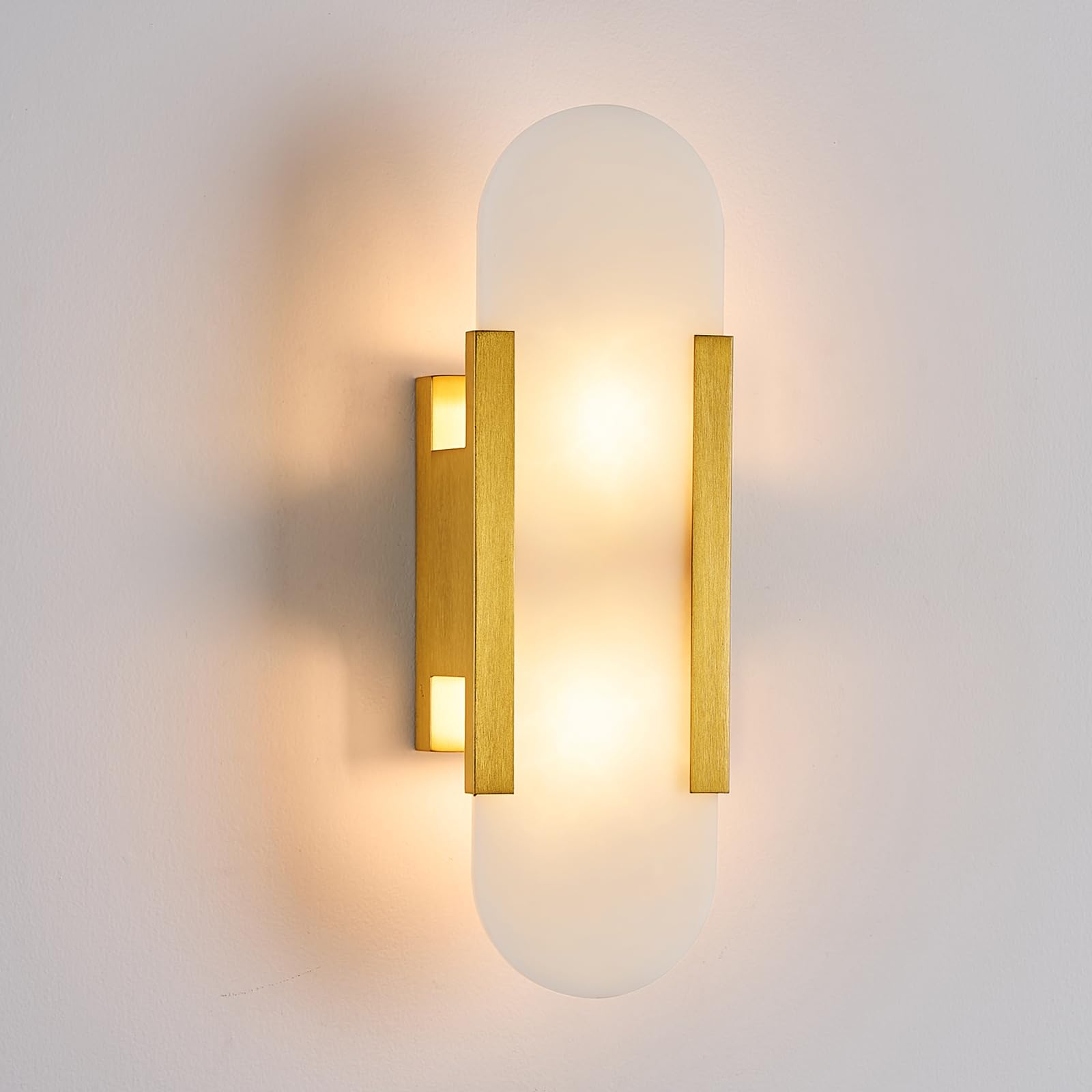 13.8in Alabaster Wall Sconces,Natural Marble Wall Lighting，Alabaster Wall Lamp for Bedroom Stairs, Living Room, Vanity, Hallway Bedside(Bulb Included)