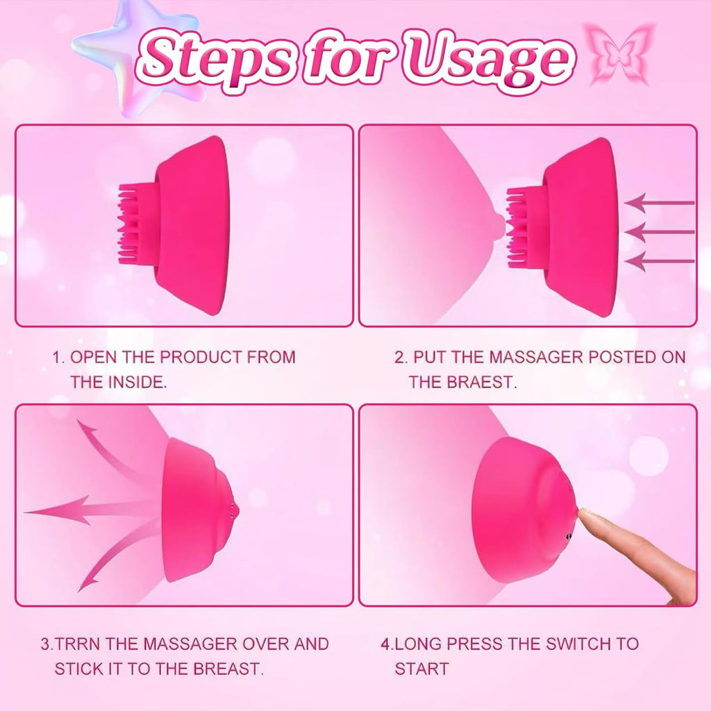 Nipple Toy Vibrator for Women with Remote Control, Wireless Nipple Clamps Sucking with 10 Vibrating Modes, APP Remote Control Nipple Toys for Women Couples, Adult Sex Toys for Couples