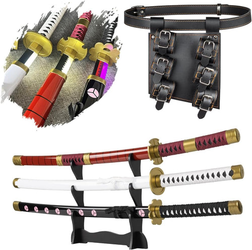 Adust Lighting Up Roronoa Zoro Sword Illuminated Anime Katana, 41 Inch Overall, Japanese Samurai Sword for Cosplay Costume