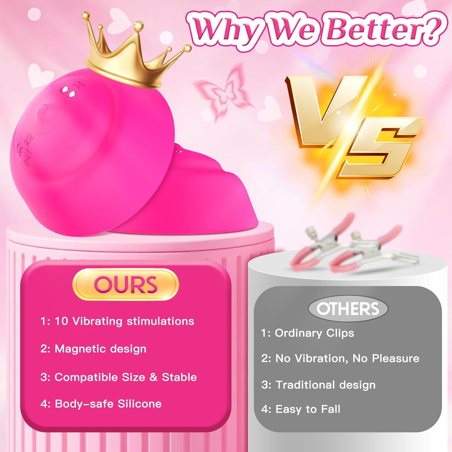 Nipple Toy Vibrator for Women with Remote Control, Wireless Nipple Clamps Sucking with 10 Vibrating Modes, APP Remote Control Nipple Toys for Women Couples, Adult Sex Toys for Couples