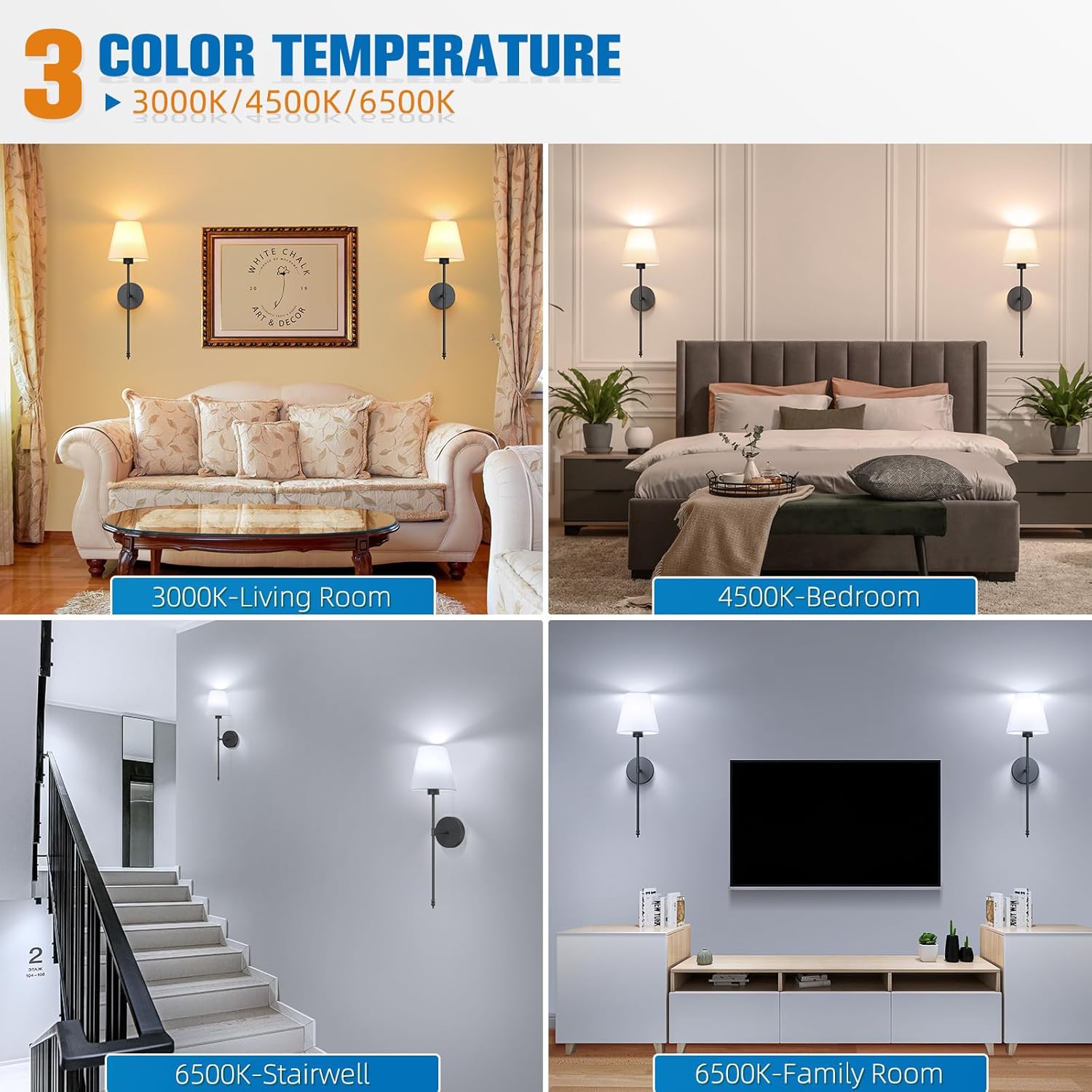 NIORSUN Battery Operated Wall Sconce Set of 2,Black Rechargeable Wall Lights with 5200mAh Dimmable Detachable Bulbs and Remote, 10 Colors Wireless Wall Lamps for Bedroom Living Room Hallway Decor