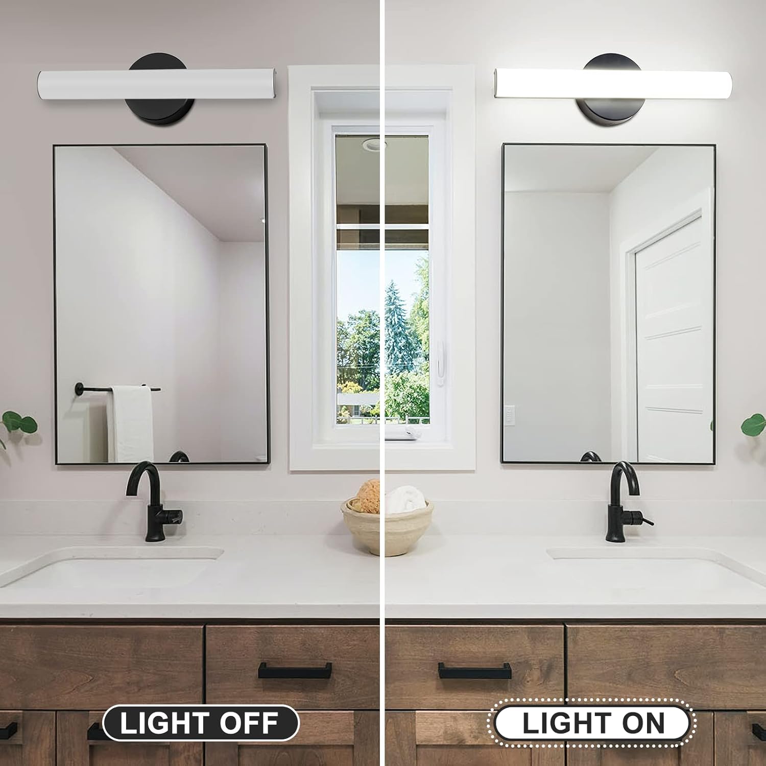 FOLKSMATE Modern Dimmable LED Vanity Light Bar Lighting Fixtures, 15.9 Inch LED Bathroom Light Fixture, 15W 1300LM Daylight White 5000K Wall Sconces