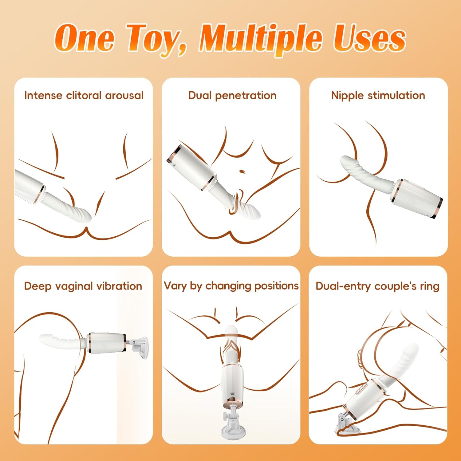 Sex Machine Thrusting Dildo Vibrator Adult Sex Toys for Women Men G Spot Clitoral Anal Play, Dildo Machine Rotatable Switch 7 Vibrating Thrust Modes Smart Heating Big Suction Cup Anal Toys for Couple