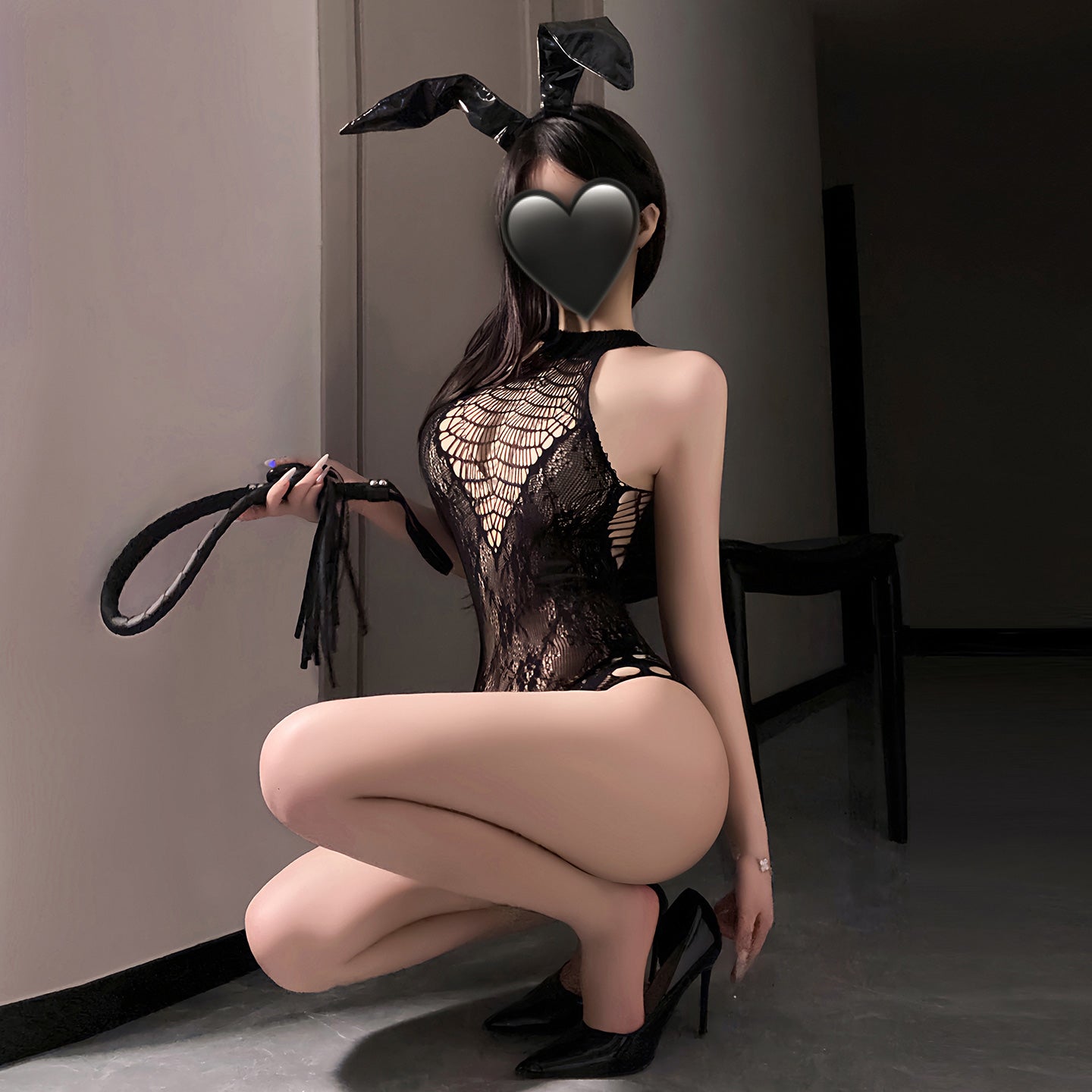 Sexy Women's Spiderweb Fishnet Bodysuit - Sheer Jacquard Mesh Hollow Out Lingerie Jumpsuit Nightwear
