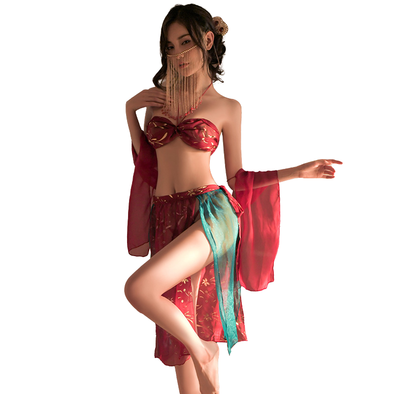 Generate a product title for this Dunhuang Flying Dancer Sexy Costume Set | Dunhuang Flying Dancer Sexy Lingerie Costume