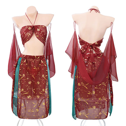 Generate a product title for this Dunhuang Flying Dancer Sexy Costume Set | Dunhuang Flying Dancer Sexy Lingerie Costume