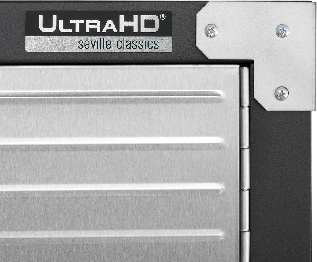 Seville Classics UltraHD Solid Steel Rolling Lockable Metal Storage Cabinet Locker Organizer, w/Adjustable Shelves for Garage, Warehouse, Office, Classroom, Graphite, 36" W x 18" D x 72" H