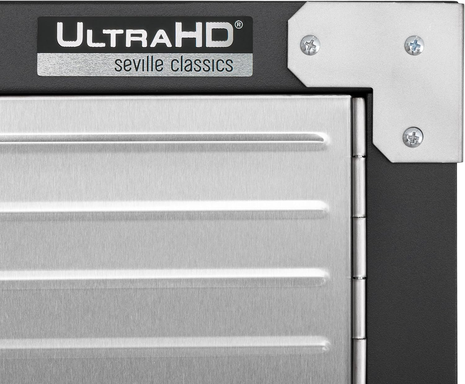 Seville Classics UltraHD Solid Steel Rolling Lockable Metal Storage Cabinet Locker Organizer, w/Adjustable Shelves for Garage, Warehouse, Office, Classroom, Graphite, 36" W x 18" D x 72" H