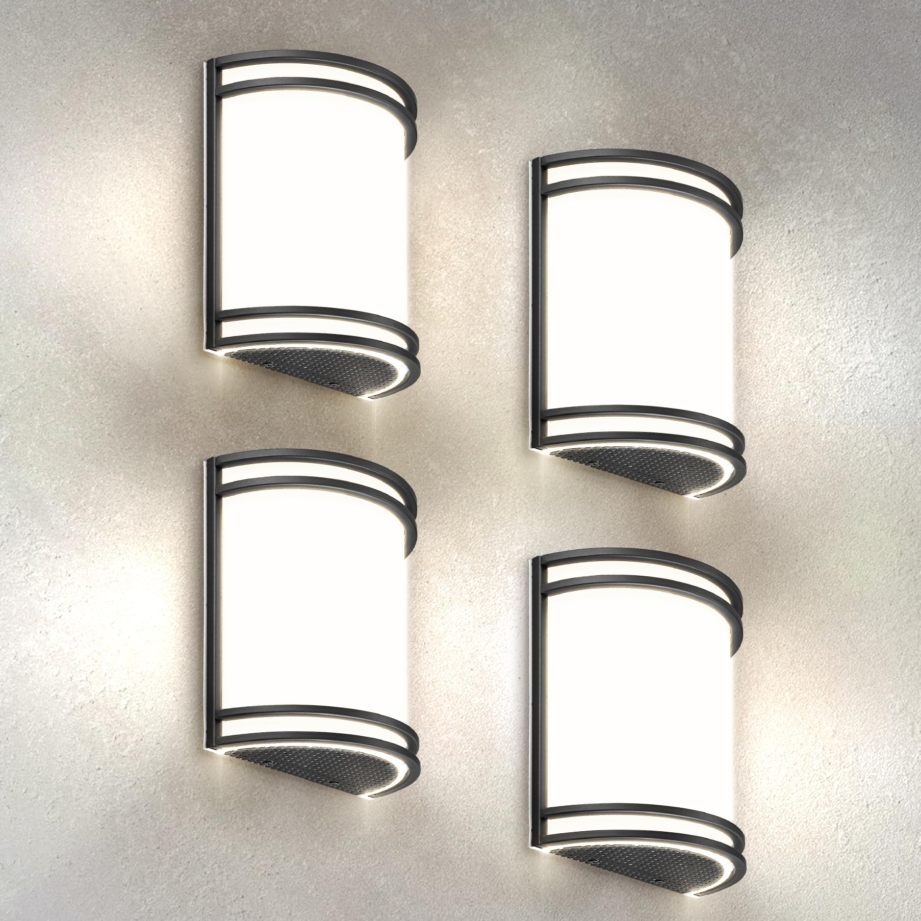 ASD LED Indoor Wall Mount Light Fixture - 10 Inch Modern Interior Brushed Nickel Wall Sconce Lighting - 3000K 4000K 5000K Adjustable - Half Cylinder Hallway Light Fixture - ETL & Energy Star