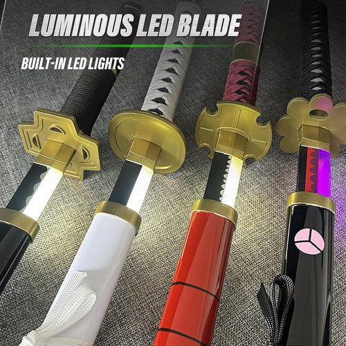 Adust Lighting Up Roronoa Zoro Sword Illuminated Anime Katana, 41 Inch Overall, Japanese Samurai Sword for Cosplay Costume