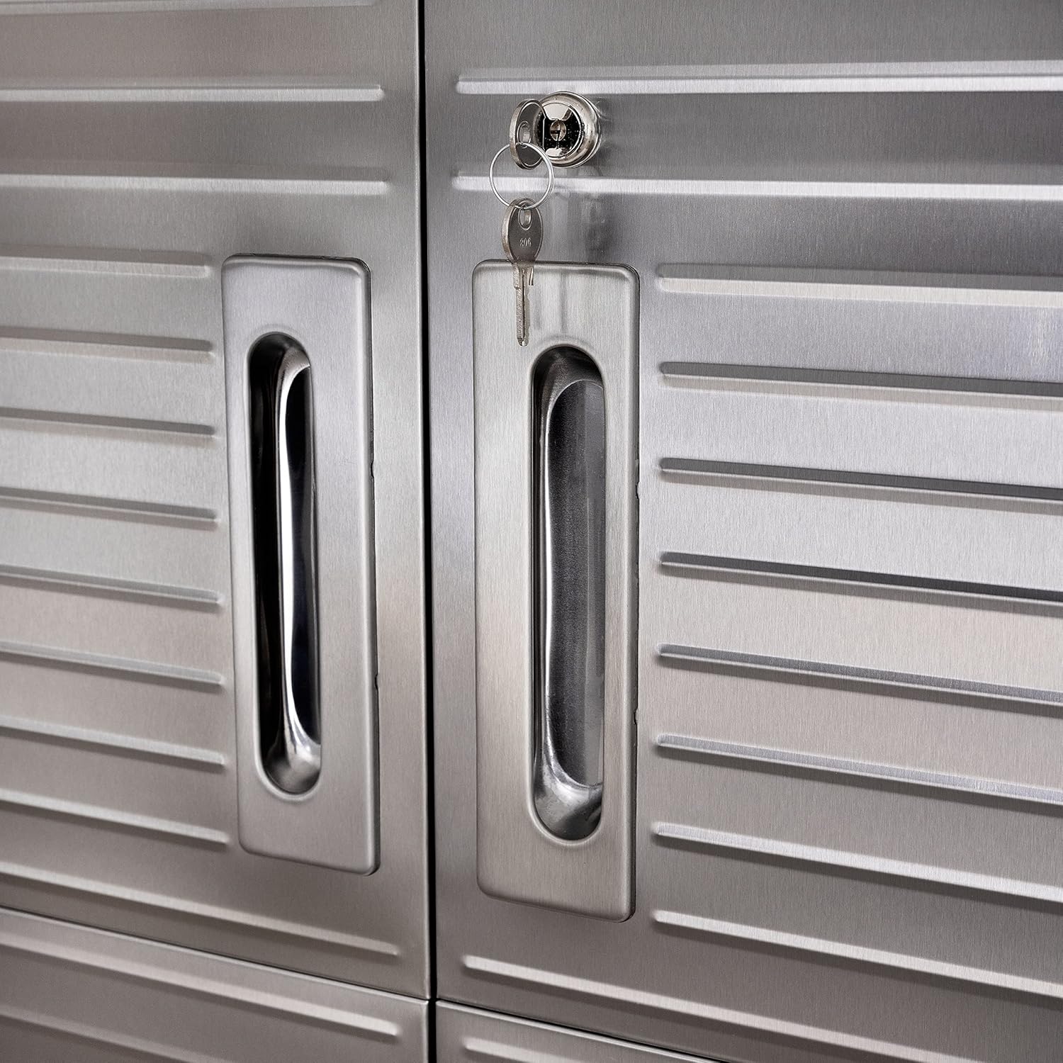 Seville Classics UltraHD Solid Steel Rolling Lockable Metal Storage Cabinet Locker Organizer, w/Adjustable Shelves for Garage, Warehouse, Office, Classroom, Graphite, 36" W x 18" D x 72" H