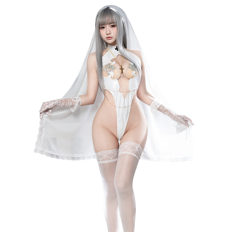 Women's Seductive Bare Chest & Backless Bodysuit - Exposed Bust & Open Back One Piece Lingerie - Women's High Cut Thong Bodysuit